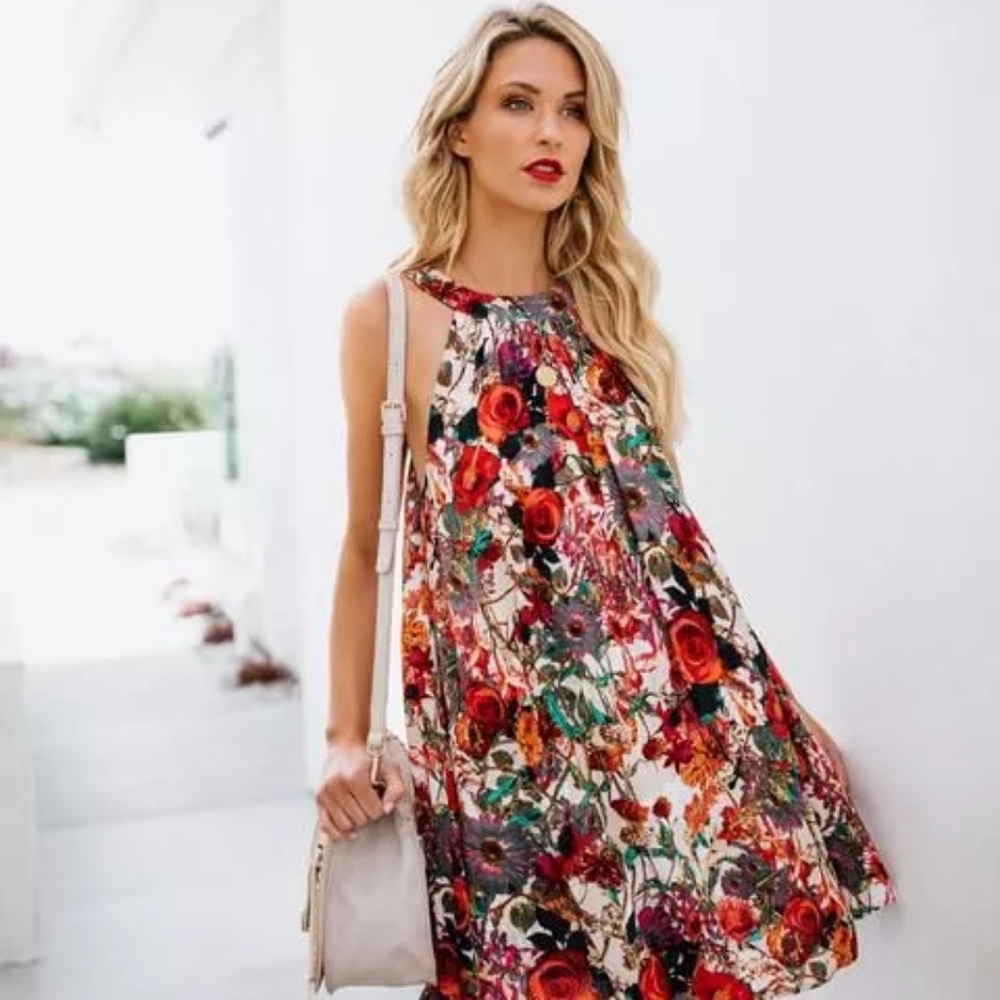 Smell the Roses Swing Dress